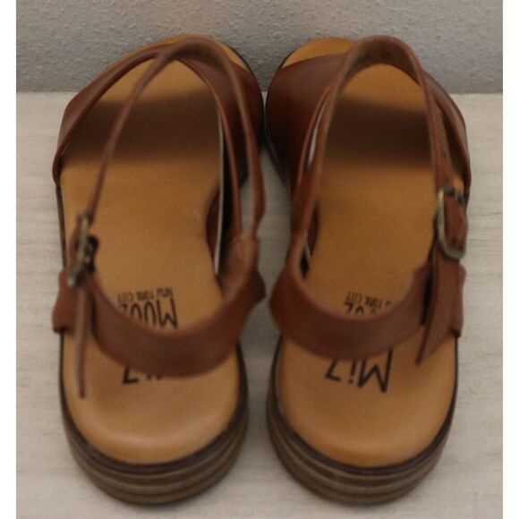 Miz Mooz Women's Sz EUR 37 US 6.5-7 Brown Delphina European Leather Sandals - Picture 9 of 12
